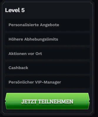 VIP-Programm bei Wildsino